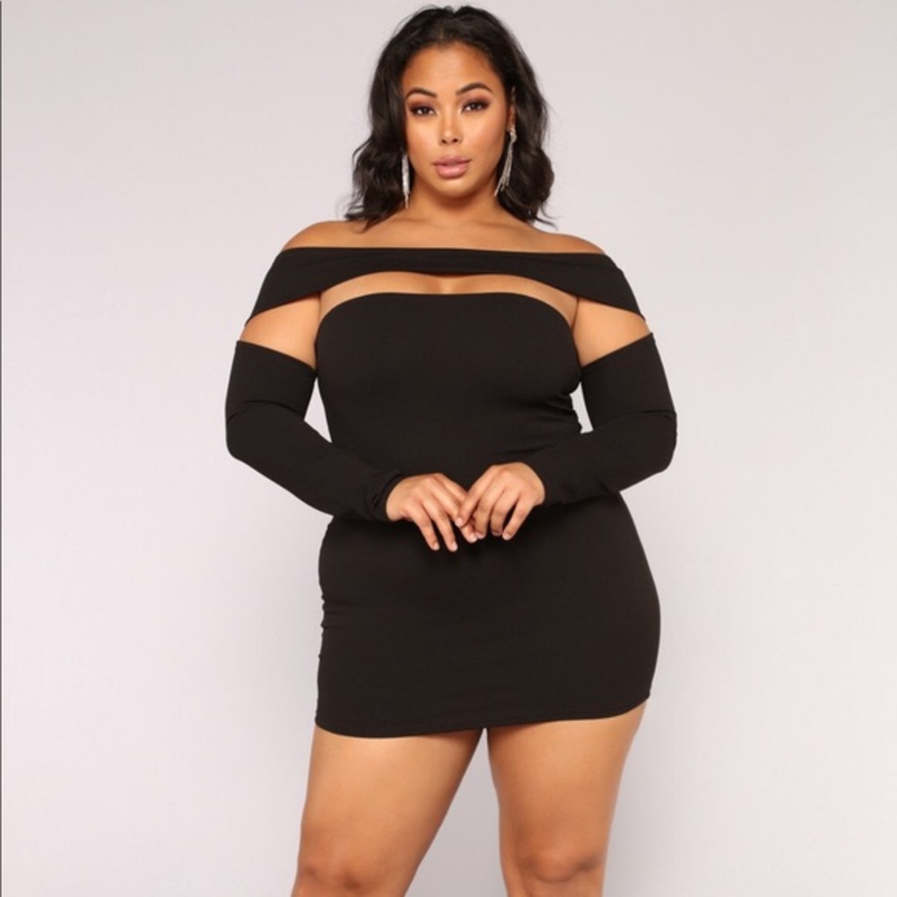Fashion Nova Black Plus Size Dress